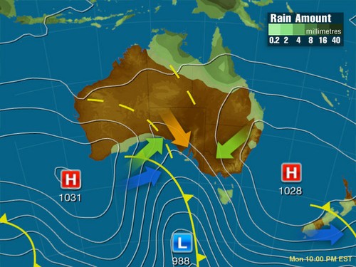 Monday forecast © SW